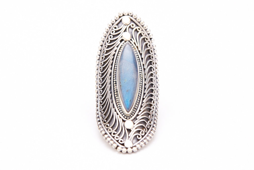 Indian Armour Ring - Labradorite