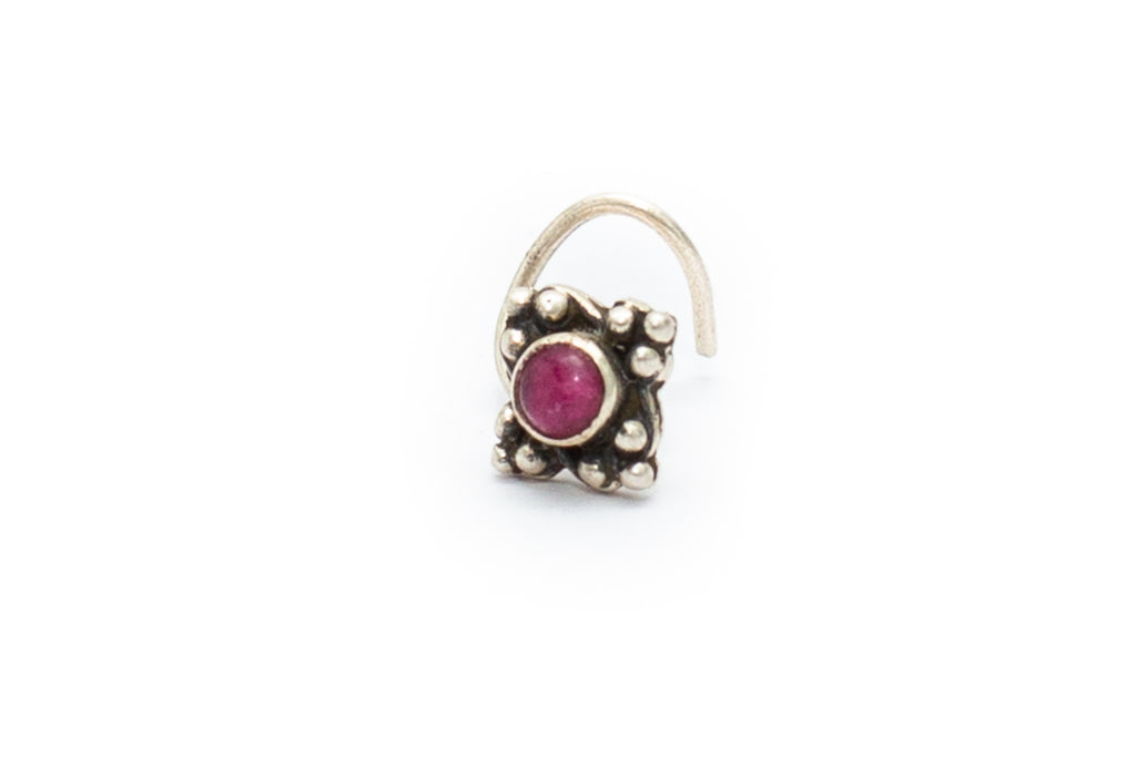 Fig Tree Nose Stud - Ruby