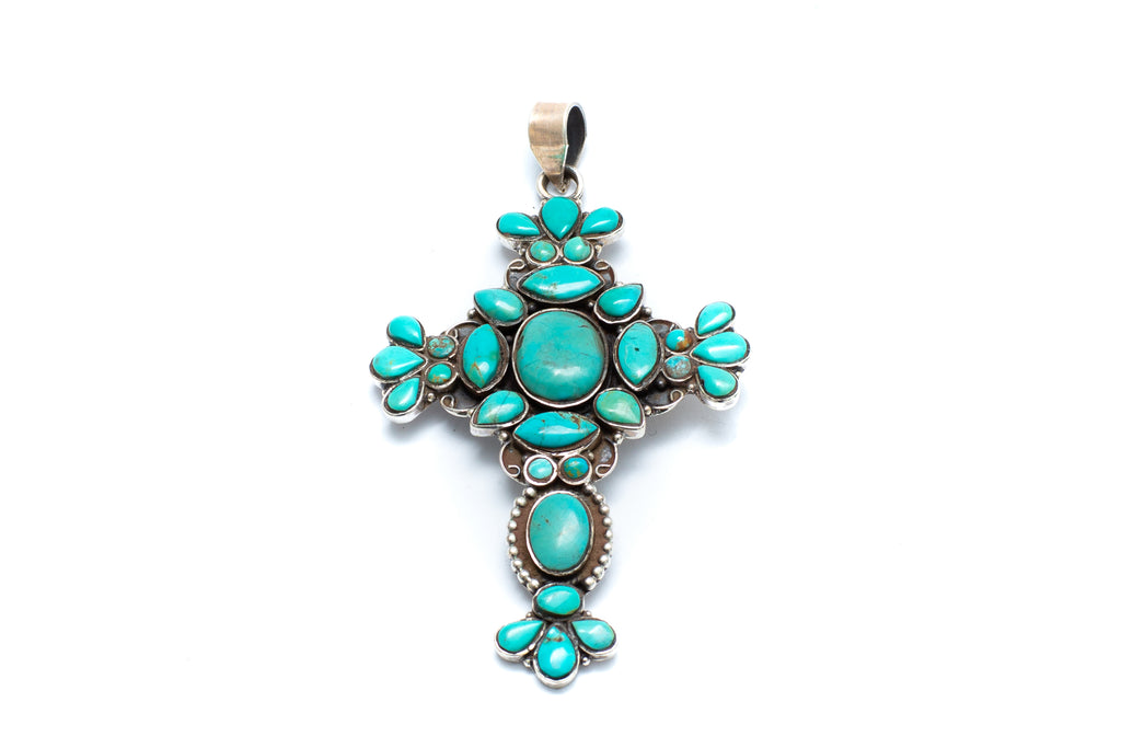Turquoise Cross Pendant I