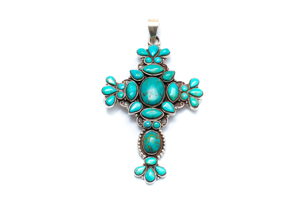 Turquoise Cross Pendant II