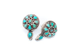 Turquoise flower Studs