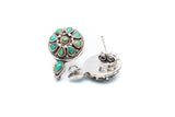Turquoise flower Studs