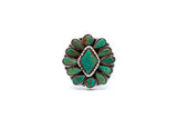 Afghani Flower Ring - Turquoise II
