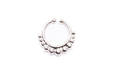 Faux Silver Tribal Nose Ring
