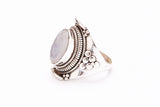 Mystic Ring - Rainbow Moonstone