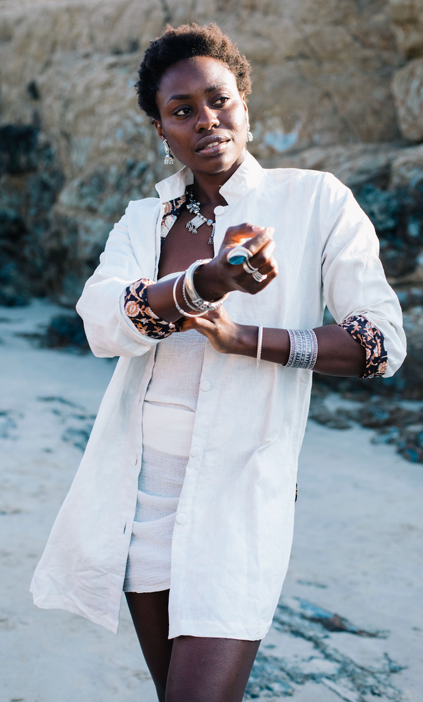 Khadi Coat Bone