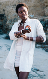 Khadi Coat - Bone