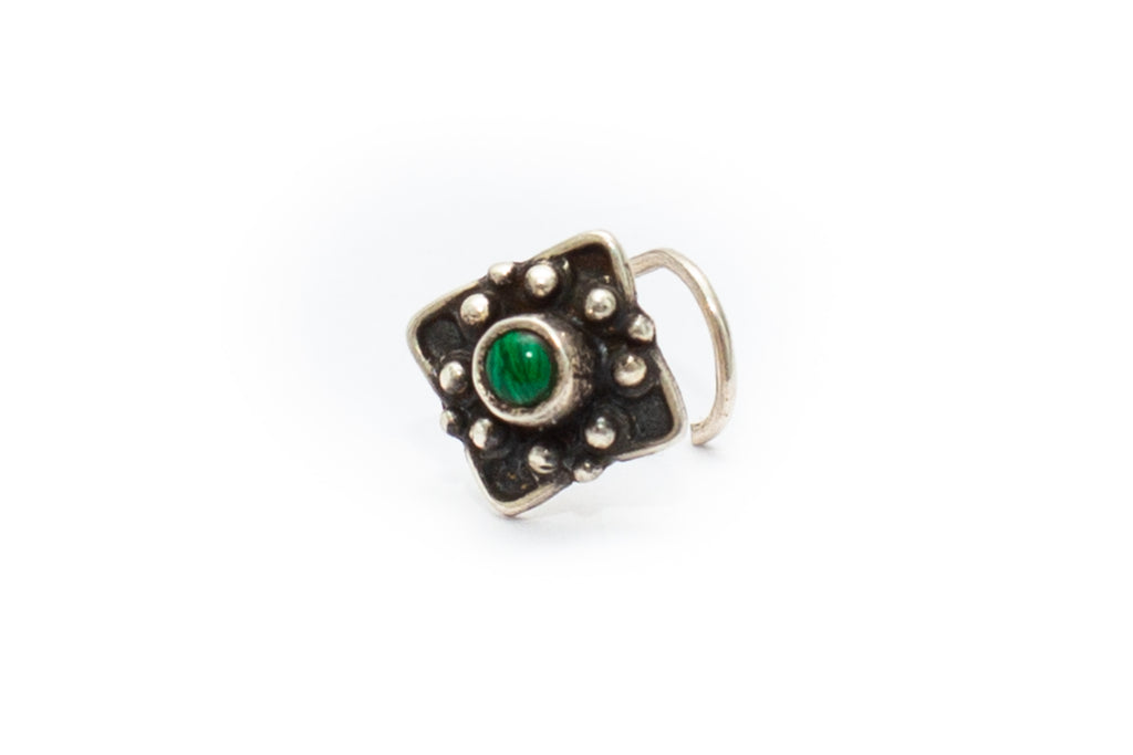 Fig Tree Nose Stud - Malachite